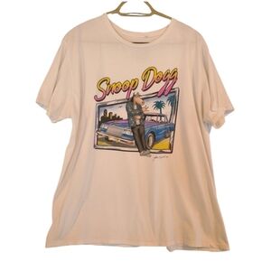 Snoop Dogg Joe Cool Men's White XL Graphic Tee